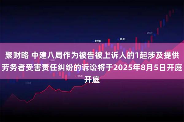 聚财略 中建八局作为被告被上诉人的1起涉及提供劳务者受害责任纠纷的诉讼将于2025年8月5日开庭